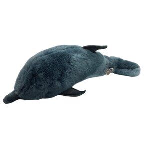 Vtg 1986 Gund Plush Blue Bottle Nosed Dolphin Stuffed Animal Toy Ocean Life 14"